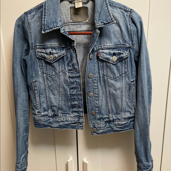 Women’s Levi’s Silver Tag original Denim button up Denim Western Jacket Small - Picture 3 of 13